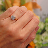 Ellibelle Jewellery Vintage 18ct Gold Diamond Daisy Cluster Ring (0.52cts)
