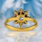 Ellibelle Jewellery Vintage 18ct Gold Diamond Daisy Cluster Ring (1.30cts)