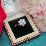 Ellibelle Jewellery Vintage 18ct Gold Diamond Daisy Cluster Ring (1.50cts)