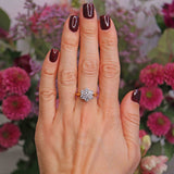 Ellibelle Jewellery Vintage 18ct Gold Diamond Daisy Cluster Ring (1.50cts)