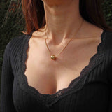 Ellibelle Jewellery Vintage 18ct Gold Diamond-Set Ball Pendant Necklace