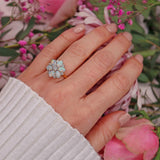 Ellibelle Jewellery Vintage 18ct Gold Opal Diamond Cluster Ring By Cropp & Farr