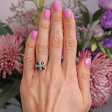 Ellibelle Jewellery Vintage 18ct Gold Sapphire & Diamond Cluster Dress Ring