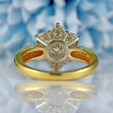 Ellibelle Jewellery Vintage 18ct Yellow Gold Diamond Daisy Cluster Ring (1.23cts)