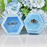 Ellibelle Jewellery Vintage 1960s Sapphire & Diamond 18ct Gold Seven-Stone Ring