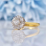 Ellibelle Jewellery Vintage 1965 Diamond 18ct Gold Cluster Ring