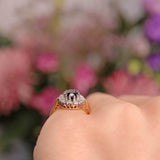 Ellibelle Jewellery Vintage 1967 Sapphire & Diamond 18ct Gold Cluster Ring