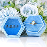 Ellibelle Jewellery Vintage 1970 Opal, Sapphire & Diamond 18ct Gold Cluster Ring