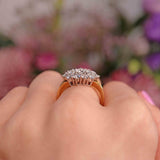Ellibelle Jewellery Vintage 1974 Diamond 18ct Gold Cluster Ring (1.82cts)