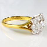 Ellibelle Jewellery Vintage 1974 Diamond 18ct Gold Cluster Ring (1.82cts)