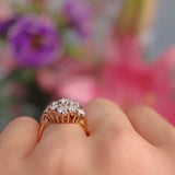 Ellibelle Jewellery Vintage 1975 Diamond 18ct Gold Daisy Cluster Ring (1.35cts)