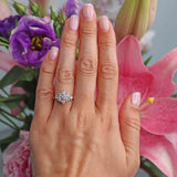 Ellibelle Jewellery Vintage 1975 Diamond 18ct Gold Daisy Cluster Ring (1.35cts)