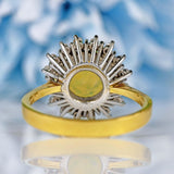 Ellibelle Jewellery Vintage 1975 Opal & Diamond 18ct Gold Cluster Ring