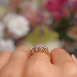 Ellibelle Jewellery Vintage 1976 Diamond 18ct Gold & Platinum Three-Stone Engagement Ring (0.85ct)
