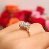Ellibelle Jewellery Vintage 1977 Diamond 18ct Gold Cluster Engagement Ring (1.00ct)