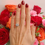 Ellibelle Jewellery Vintage 1977 Diamond 18ct Gold Cluster Engagement Ring (1.00ct)