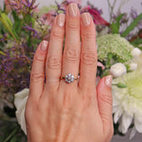 Ellibelle Jewellery Vintage 1977 Diamond 18ct Gold Daisy Cluster Ring (0.70ct)