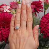 Ellibelle Jewellery Vintage 1977 Diamond 18ct White Gold Daisy Cluster Ring (1.30cts)