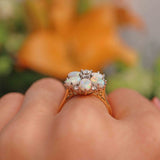 Ellibelle Jewellery Vintage 1977 Opal & Diamond 18ct Gold Cluster Ring By Cropp & Farr