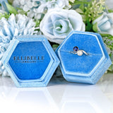 Ellibelle Jewellery Vintage 1977 Sapphire & Diamond 18ct White Gold 'Toi et Moi' Engagement Ring