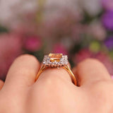 Ellibelle Jewellery Vintage 1977 Yellow Topaz & Diamond 18ct Gold Cluster Ring