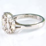 Ellibelle Jewellery Vintage 1978 Marquise & Brilliant Diamond 18ct White Gold Cluster Ring (1.36cts)