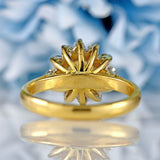 Ellibelle Jewellery Vintage 1978 Opal & Diamond 18ct Gold Halo Cluster Ring