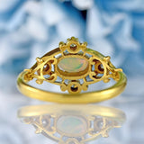 Ellibelle Jewellery Vintage 1978 Opal & Diamond 18ct Gold Ring