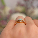 Ellibelle Jewellery Vintage 1978 Opal & Diamond 18ct Gold Ring