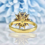 Ellibelle Jewellery Vintage 1979 Opal Sapphire & Diamond 18ct Gold Cluster Ring