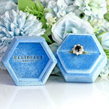 Ellibelle Jewellery Vintage 1980 Sapphire & Diamond 18ct Gold Cluster Ring (1.10cts)