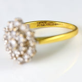 Ellibelle Jewellery Vintage 1980s Diamond 18ct Gold Cluster Ring (0.75cts)