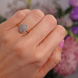 Ellibelle Jewellery Vintage 1980s Diamond 18ct Gold Cluster Ring (0.75cts)