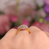 Ellibelle Jewellery Vintage 1980s Diamond 18ct Gold Cluster Ring (0.75cts)