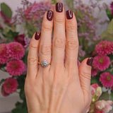 Ellibelle Jewellery Vintage 1981 Diamond 18ct Gold Cluster Ring (0.48cts)