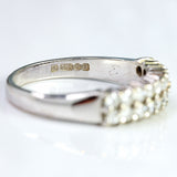 Ellibelle Jewellery Vintage 1982 Diamond 18ct White Gold Double-Row Band Ring