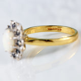 Ellibelle Jewellery Vintage 1982 Opal, Sapphire & Diamond 18ct Gold Cluster Ring