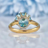Ellibelle Jewellery Vintage 1984 Blue Zircon 9ct Gold Solitaire Ring