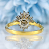 Ellibelle Jewellery Vintage 1984 Diamond 18ct Gold Cluster Ring (0.48cts)