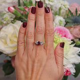 Ellibelle Jewellery Vintage 1985 Ruby & Diamond 18ct Gold Seven-Stone Ring
