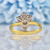 Ellibelle Jewellery Vintage 1987 Diamond 18ct Gold Daisy Cluster Ring (1.05ct)