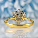Ellibelle Jewellery Vintage 1987 Diamond 18ct Gold Daisy Cluster Ring (1.05cts)