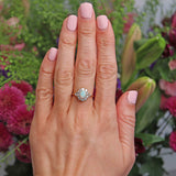 Ellibelle Jewellery Vintage 1987 Opal & Diamond Gold Cluster Ring By Cropp and Farr