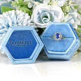 Ellibelle Jewellery Vintage 1987 Sapphire & Diamond 18ct Gold Cluster Ring (1.38cts)