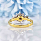 Ellibelle Jewellery Vintage 1987 Sapphire & Diamond Gold Ring