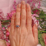 Ellibelle Jewellery Vintage 1987 Sapphire & Diamond Gold Ring