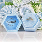 Ellibelle Jewellery Vintage 1987 Swiss Blue Topaz & Diamond Cluster Ring