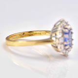 Ellibelle Jewellery Vintage 1988 Ceylon Sapphire & Diamond Engagement Ring