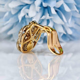 Ellibelle Jewellery Vintage 1988 Diamond 18ct Gold Large Clip-On Knot Earrings
