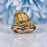 Ellibelle Jewellery Vintage 1988 Diamond 18ct Gold Large Clip-On Knot Earrings